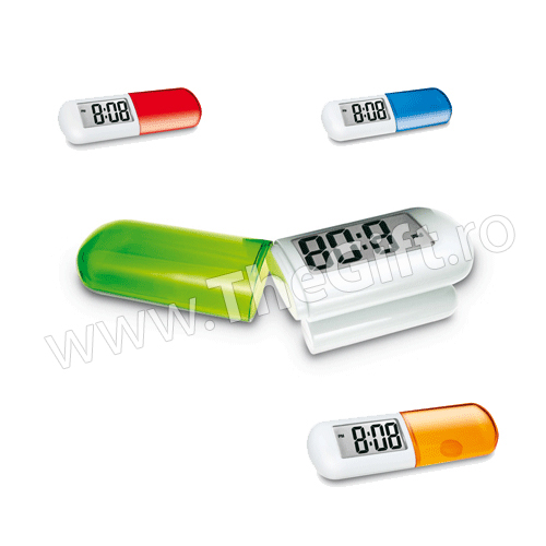 Ceas de birou, cu suport pentru medicamente